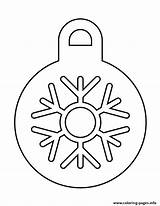 Snowflake Ornament Coloring Stencil Pages Printable Christmas Snowflakes Print sketch template