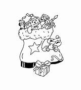 Socks Christmas Coloring Pages Coloringpages1001 sketch template