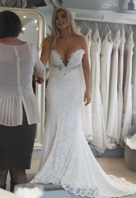 Nicola Mclean Showcases Cleavage In Plunging Bridal Gown As She Plans