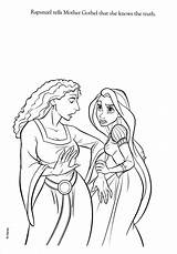 Gothel Rapunzel Tangled Coloriage Raiponce sketch template
