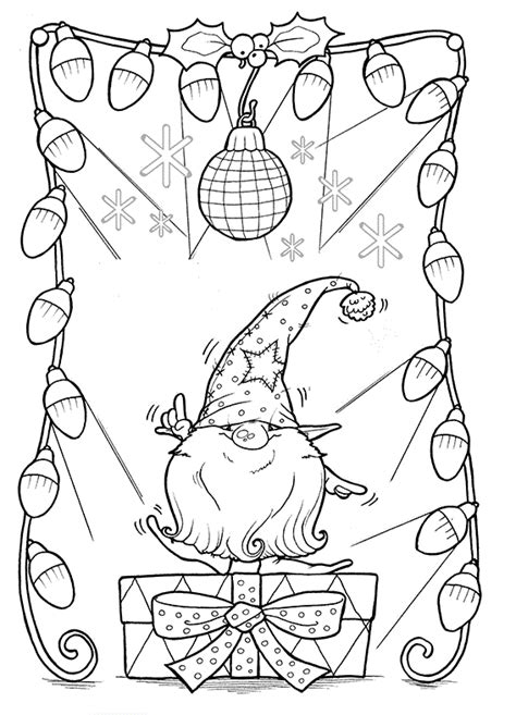 printable christmas gnome coloring pages printable word searches