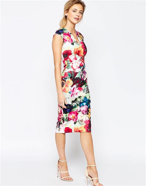 asos ted baker floral swirl print dress  sarah bramley print dress latest fashion