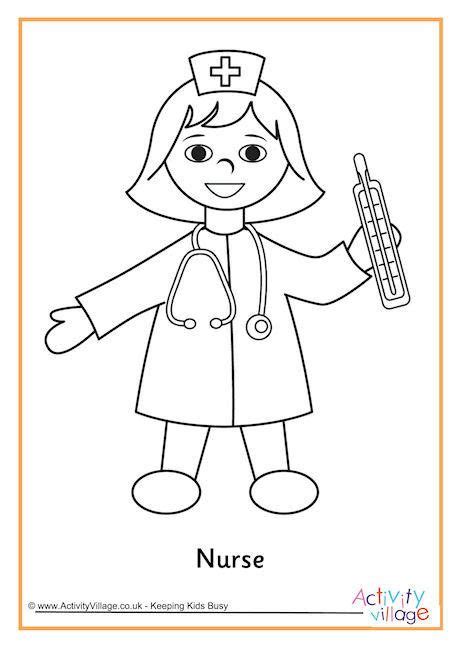 nurse colouring page  coloring books coloring pages cartoon
