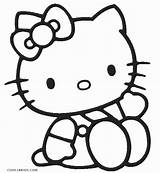 Kitty Hello Coloring Pages Printable sketch template