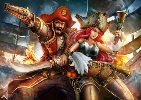 miss fortune gangplank league of legends wallpapers hd desktop and