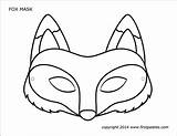 Fox Printable Coloring Mask Da Masks Volpe Animal Pages Templates Maschere Maschera Firstpalette Para Colorear Stampare Di Animales Mascaras Craft sketch template