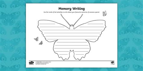memory writing butterfly template teacher  twinkl