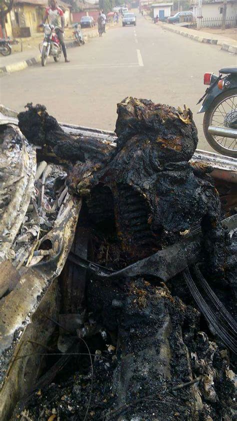 man burnt alive for attempting to steal a car graphic