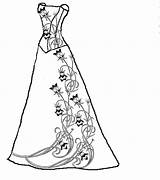 Coloring Dress Pages Dresses Wedding Barbie Beautiful Fashion Fancy Pretty Printable Prom Coloriage Color Drawing Patterns Sheets Clipart Book Adult sketch template