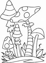 Mushroom Toadstools sketch template