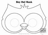 Owl Mask Coloring Kids Printable Templates Template Girl Masks Simplemomproject Seç Pano Girls sketch template