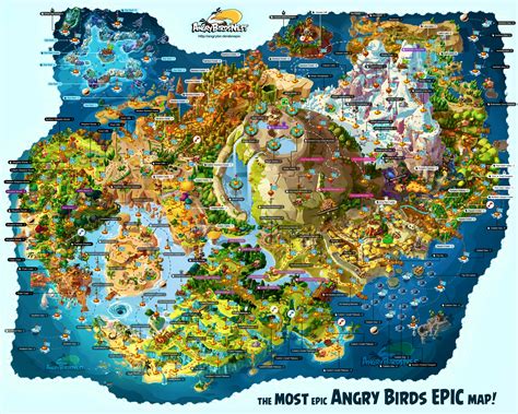 fully labeled map  angry birds epics piggy island