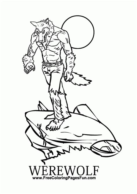 werewolf coloring page coloring home