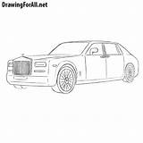 Rolls Royce Sketch Drawing Phantom Draw Coloring Pages Pencil Realistic Drawingforall Template sketch template