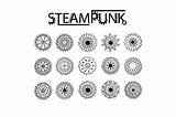 Steampunk Coloring Pages Clipart Thehungryjpeg Cart sketch template