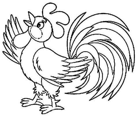 rooster printable coloring pages
