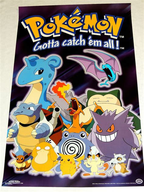 new 1998 398 nintendo pokemon gotta catch em all poster 34 x 22 ebay