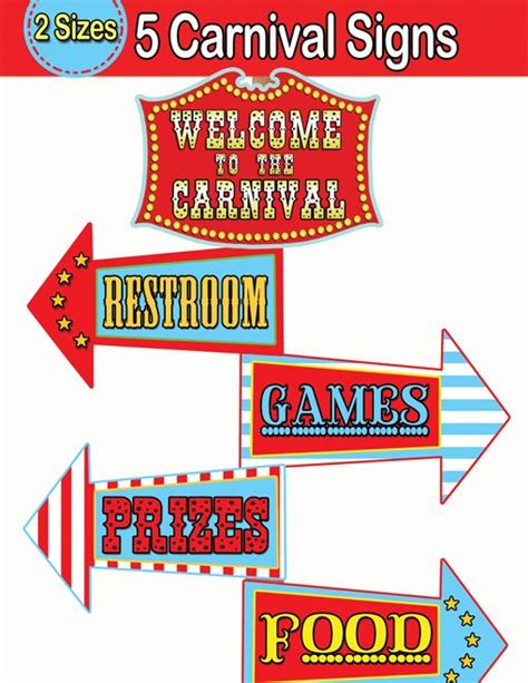 carnival directional signs circus  sign instant