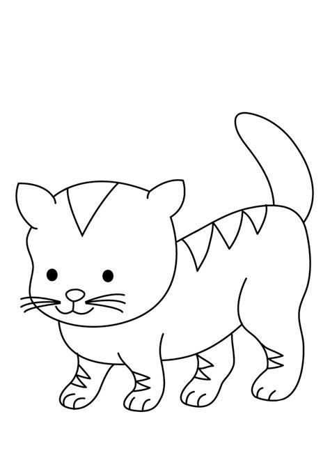 cute animal baby cats printable coloring books