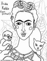 Frida Coloring Hispanic Kahlo Famous Pages Para Paintings Artists Sheets Getcolorings Diego Getdrawings Rivera Printable Choose Board Color Mexican Niños sketch template