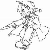 Alchemist Fullmetal Elric Edward Lineart Coloured Fma Aniyuki sketch template