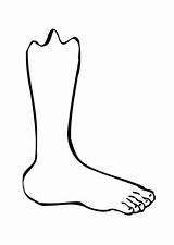 Foot Coloring Pages Colouring Leg sketch template