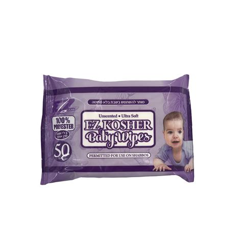 ez kosher flushable baby wipes unscented     count