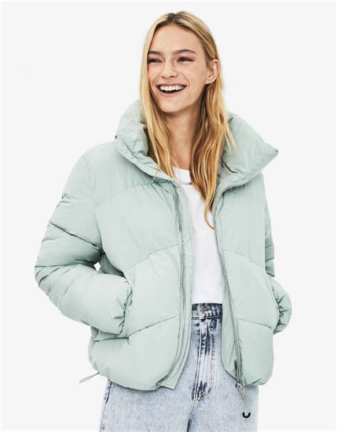 puffer jacket jackets coats bershka united states mont moda stilleri moda