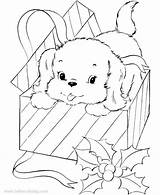 Christmas Coloring Pages Dog Printable Print sketch template