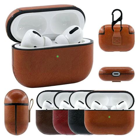 airpods pro   case protective leather holder apple earphone accessories leather