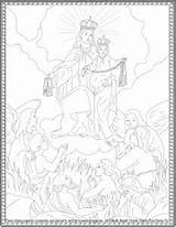 Lady Coloring Carmel Mt Sheets Mount Scapular Draw Sheet sketch template
