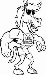 Coloring Funny Pages Horse Printable Kids Color Silly Colouring Turkey Print Cartoon War Face Lifeguard Fun Cool Faces Colorings Getcolorings sketch template