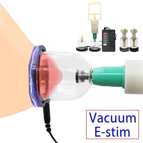 Electric Shock Nipple Sucker Vacuum Cupping Therapy Cups Electroshock