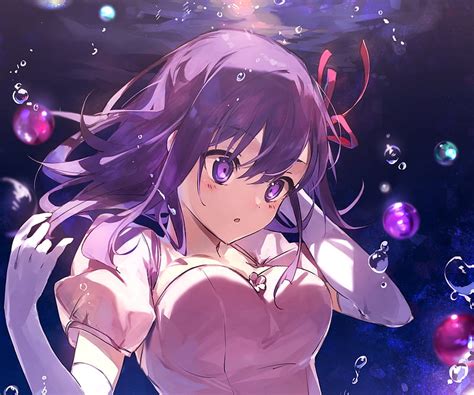 Fate Series Fate Stay Night Sakura Matou Purple Eyes Hd Wallpaper