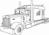 Coloring Truck Pages Printable Semi Trucks Big Rig Monster Tractor Kenworth Cars Top Choose Board Template Fire sketch template