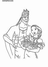 Pocahontas Coloring Powhatan Mylitlekid sketch template