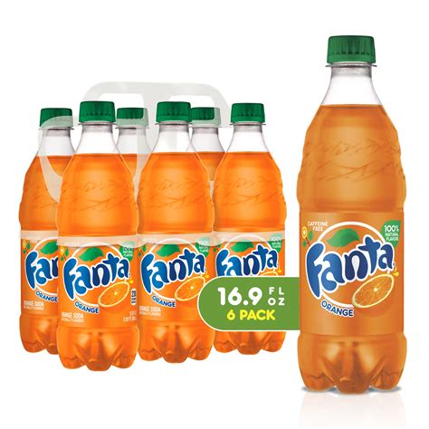fanta orange soda fruit flavored soft drink  fl oz  pack