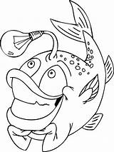 Coloring Pages Fish Funny Kids Printable Bulb Light Color Print Head Drawing Wacky Adults Cool Weird Animal Getdrawings Flowers Preschool sketch template