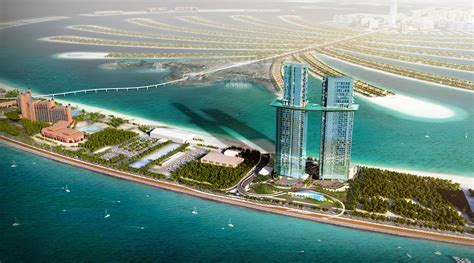nakheel unveils twin towers  palm jumeirah crescent construction business news middle east