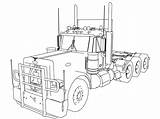 Coloring Truck Pages Semi Trailer Peterbilt Kenworth Tractor Horse Drawing Printable Trucks Camper Cabover Line Color Trailers Getdrawings Sketch Getcolorings sketch template