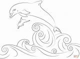 Dolphin Jumping Coloring Dolphins Water Pages Drawing Printable Easy Papercraft Simple Cycle Color Getdrawings 1228 Print Supercoloring Colorings Getcolorings Choose sketch template