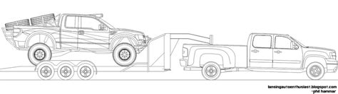 trucks  trailers printable tractor trailer coloring page
