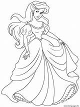 Ariel Coloring Princess Human Pages Printable sketch template