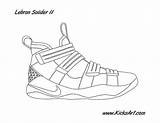 Lebron Drawing Shoes Draw Drawings Paintingvalley sketch template