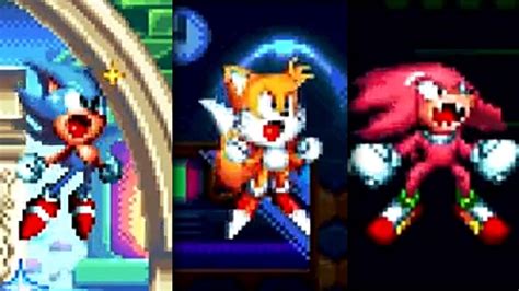 Sonic Mania Super Sonic Super Tails And Super Knuckles