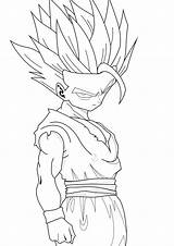 Gohan Ball Ssj sketch template