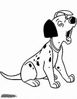 Puppy Dalmatians Coloring Yawning Pages Disneyclips sketch template