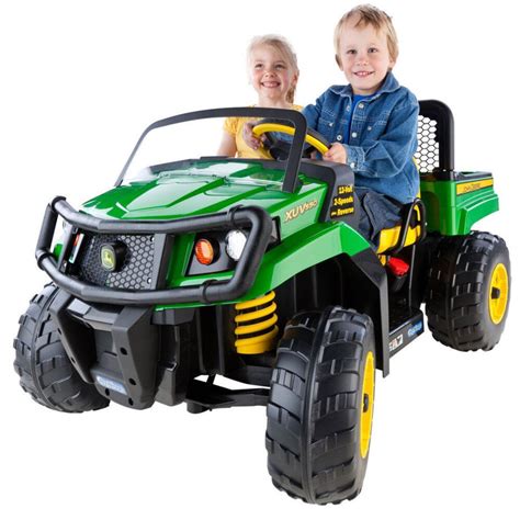 john deere gator xuv  electric battery ride  toy car tractor kids children  kg elect