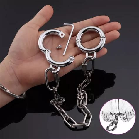 Thumb Toes Bondage Cuffs Chain Bdsm Torture Stainless Steel For Couples