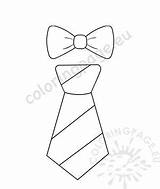 Tie Bow Template Necktie Coloring Father Crafts Coloringpage Eu sketch template